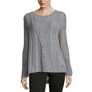 NWT 212 NY Textured Cable Pullover Sweater